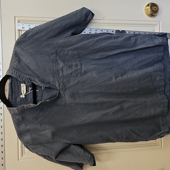 Men's, Blue, Short, Sleeve, Linen, Baggy, Travel, Summer, Lightweight, Office - Picture 1 of 4